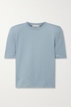 Xenia Organic Cotton-jersey T-shirt - Light blue