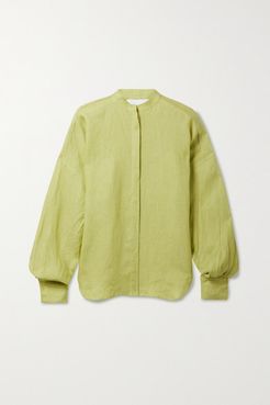 Linen Shirt - Leaf green