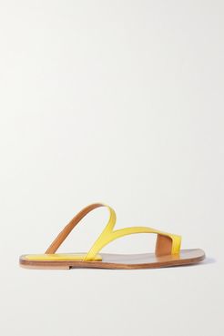Donna Leather Sandals - Chartreuse