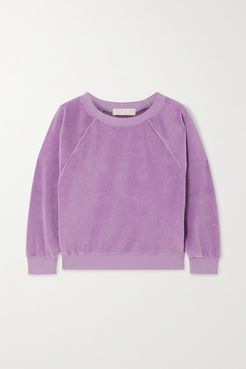 Cotton-blend Velour Sweatshirt - Lavender