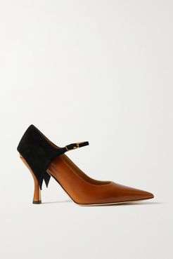 Cape Suede And Leather Pumps - Tan