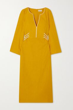 ZeusDione - Hydra Braided Linen Kaftan - Yellow