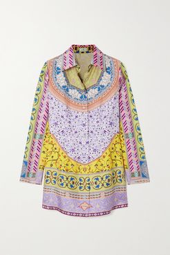 Printed Silk Shirt - Lilac