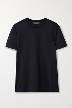 Cotton-jersey T-shirt - Navy
