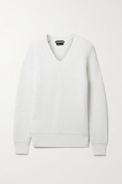 Ribbed Cashmere Sweater - Off-white
