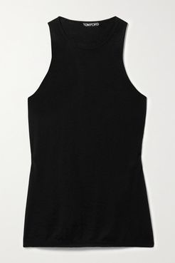 Cashmere And Silk-blend Tank - Black