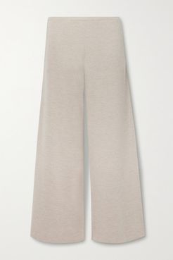 Chuk Merino Wool And Silk-blend Wide-leg Pants - Beige