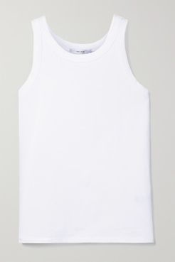 Frankie Cotton-jersey Tank - White