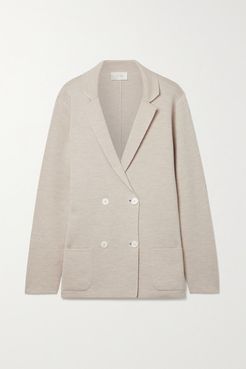 Chopok Oversized Merino Wool And Silk-blend Blazer - Beige