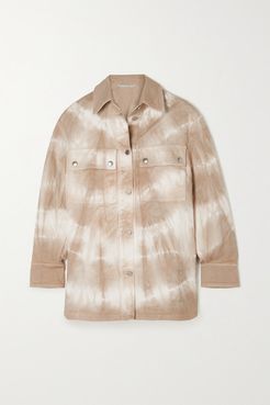 Tie-dyed Organic Denim Shirt - Brown