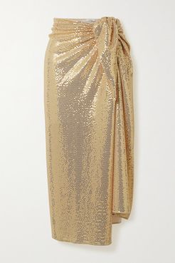 Disco Sequined Pareo - Gold
