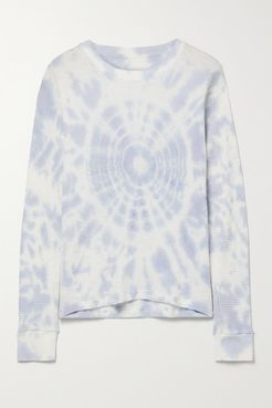 Hanes Tie-dyed Waffle-knit Cotton Top - Lilac