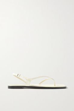 Constance Leather Slingback Sandals - White