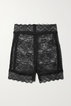 Stretch-lace Shorts - Black