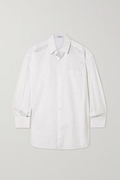 Sylvie Oversized Pinstriped Cotton-poplin Shirt - White