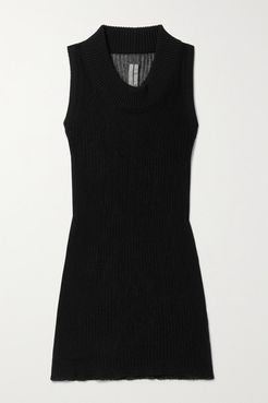 Membrane Ribbed Cotton Tank - Black