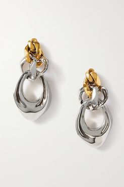 Silver And Gold-tone Earrings