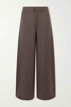 Sofi Cashmere Wide-leg Pants - Brown