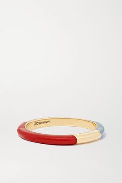 Candy 14-karat Gold And Enamel Ring