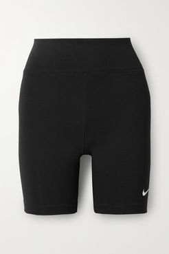 Leg-a-see Stretch Cotton-blend Jersey Shorts - Black