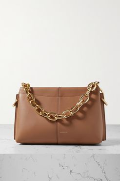 Carly Mini Leather Shoulder Bag - Brown