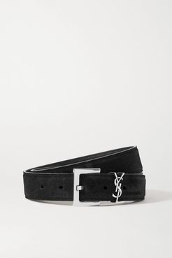 Monogramme Suede Waist Belt - Black