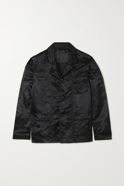 Crinkled-satin Jacket - Black