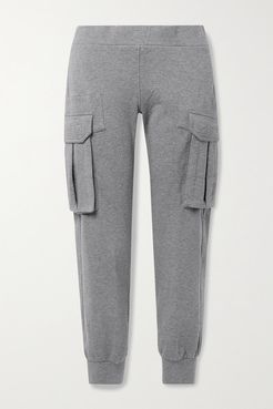 Stretch-cotton Jersey Track Pants - Anthracite