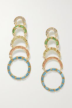 Brio Gold-tone Crystal Earrings