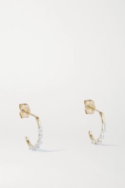 Gold Diamond Hoop Earrings