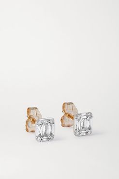 Shield Of Strength Gold Diamond Earrings