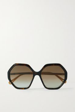 Octagon-frame Tortoiseshell Acetate Sunglasses