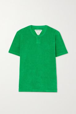 Cotton-blend Terry T-shirt - Green