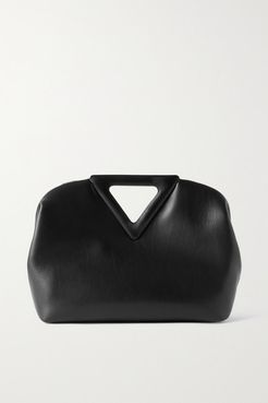 Point Medium Leather Tote - Black