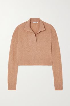 Net Sustain Cropped Recycled Cashmere-blend Sweater - Camel