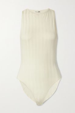 Net Sustain Bells Ribbed Stretch-tencel Lyocell Bodysuit - Ivory