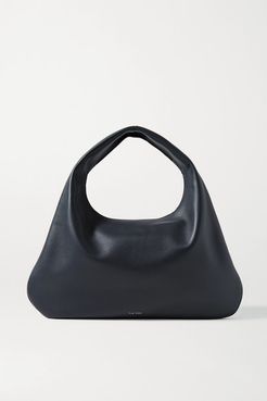 Everyday Textured-leather Shoulder Bag - Navy