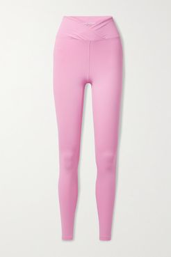 Veronica Ribbed Stretch Leggings - Pink