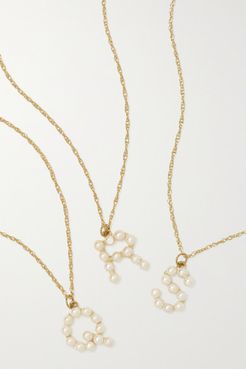 Initial 10-karat Gold Pearl Necklace