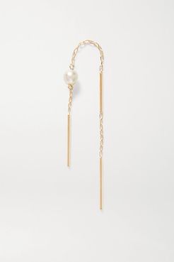 Toggle Gold Pearl Earring