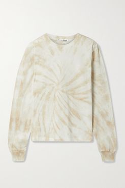 Net Sustain Boyfriend Tie-dyed Organic Cotton-jersey Top - Beige