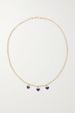 Small Edith 18-karat Gold Lapis Necklace