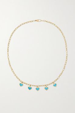 Small Edith 18-karat Gold Turquoise Necklace