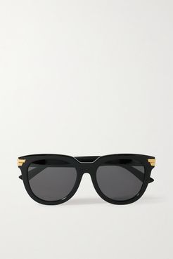 Square-frame Acetate Sunglasses - Black