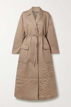 1 Jw Anderson Penbyrn Belted Quilted Padded Cotton-shell Coat - Beige