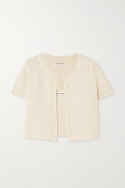 Net Sustain Gisela Recycled Cashmere-blend Cardigan And Camisole Set - White