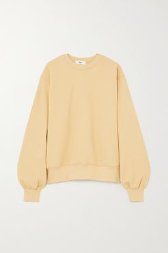 Vanessa Cotton-jersey Sweatshirt - Pastel yellow