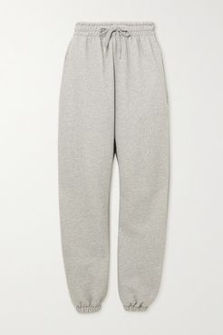 Vanessa Cotton-jersey Track Pants - Gray