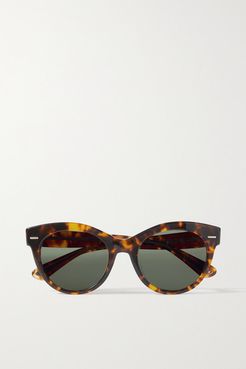 Oliver Peoples Georgica Round-frame Tortoiseshell Acetate Sunglasses
