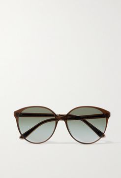 Oliver Peoples Brooktree Round-frame Acetate Sunglasses - Brown
